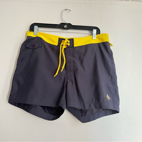 Penguin men’s swimming trunk blue size 32 - Picture 6 of 7